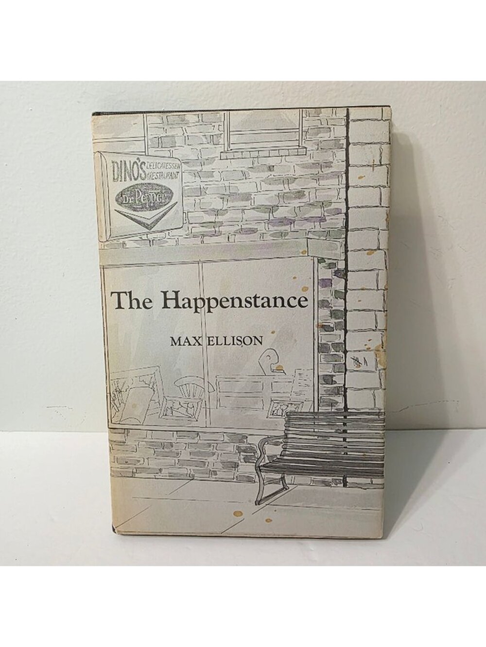 Vtg The Happenstance Max Ellison 1972 2nd Print Signed Hardcover Dust Jacket Boo